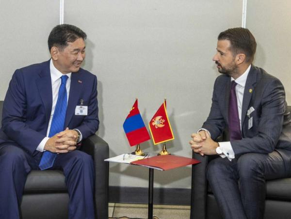 Монгол Улсын Ерөнхийлөгч У.Хүрэлсүх Монтенегро Улсын Ерөнхийлөгч Яков Милатовичтой уулзлаа